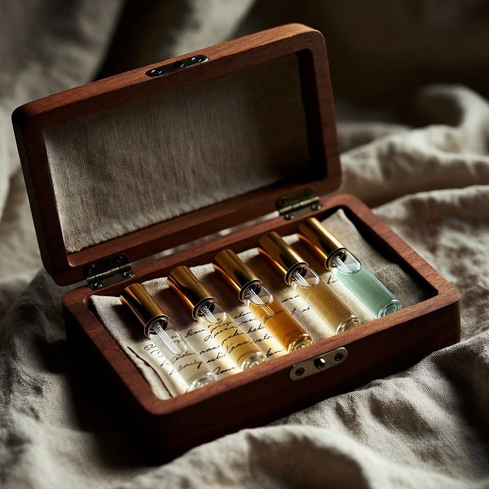 The Discovery Set: five hand-decanted vials